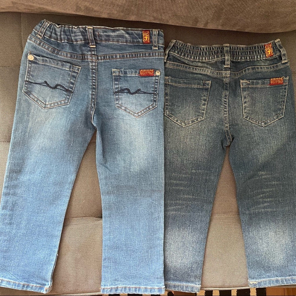 7 for all mankind jeans Size 2T & (24M darker wash color)